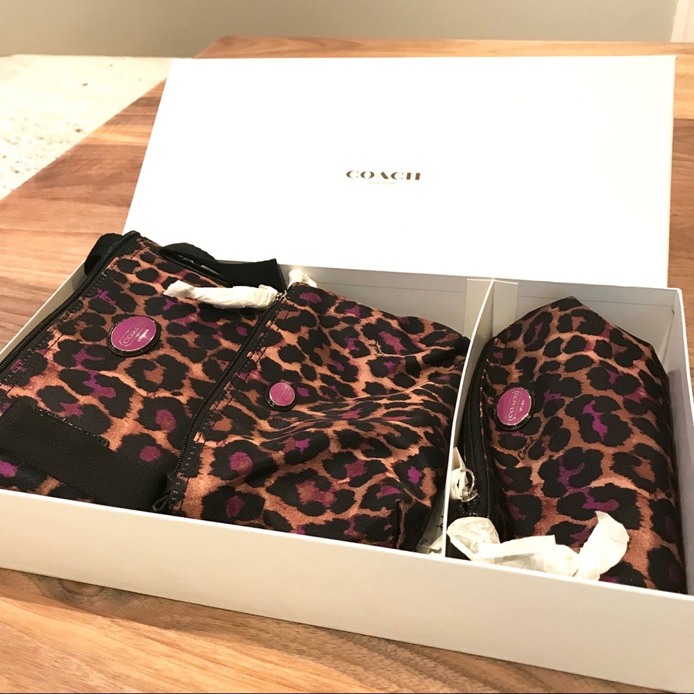 Brand New Coach Oceleot Gift Box w 3 bags!